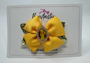 3.5 Inch Glitter Gem Bow - Yellow Gold