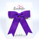 3.5 Inch Tail Bow Thin Elastic - Purple