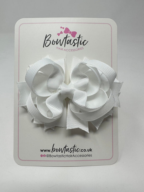 3.5 Inch Ring Bow - White