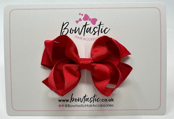 3.25 Inch Double Bow - Red