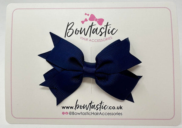 3 Inch 2 Layer Bow - Navy