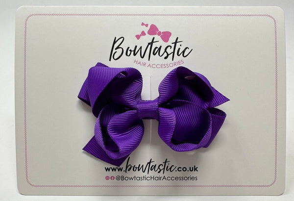 3.25 Inch Double Bow - Purple