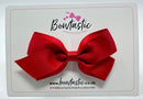 3.5 Inch Flat Bow Style 2 Thin Elastic - Red