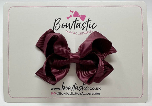 3.25 Inch Double Bow - Burgundy