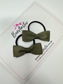 1.75 Inch Bow Thin Elastic - Deep Sage - 2 Pack