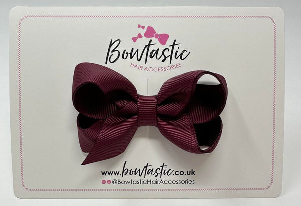 3 Inch Double Layer Bow - Burgundy