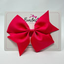 5 Inch Flat Bow - Shocking Pink