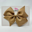 5 Inch Flat Bow - Latte