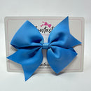 5 Inch Flat Bow - Porcelain Blue