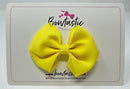 3 Inch Flat Bow - Lemon