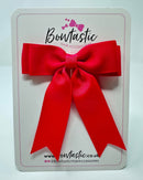 3.5 Inch Tail Bow Thin Elastic - Hot Red