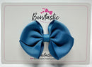 3 Inch Flat Bow - Antique Blue