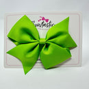 5 Inch Flat Bow - Apple Green