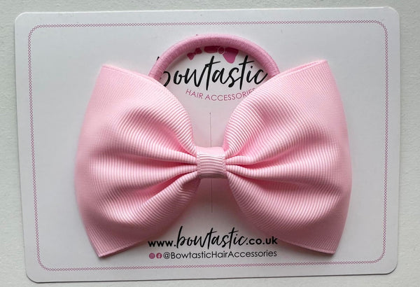 4.5 Inch Tuxedo Bow Bobble - Pearl Pink