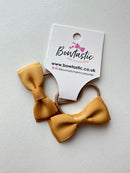 1.75 Inch Bow Thin Elastic - Old Gold - 2 Pack