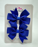 3 Inch Pinwheel Bow - Cobalt - 2 Pack