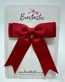 3.5 Inch Tail Bow Thin Elastic - Scarlet Red