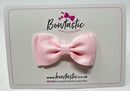 3 Inch Flat Double Bow - Powder Pink