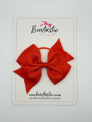 3.5 Inch Flat Bow Thin Elastic - Red