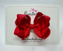 3.5 Inch 2 Layer Bow - Red