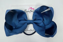 6 Inch Bow Bobble - Light Navy
