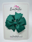 3 Inch Double Pinwheel Bow - Hunter Green