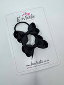 2 Inch Bow Thin Elastic - Black - 2 Pack