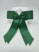 7 Inch Tail Bow - Forest Green