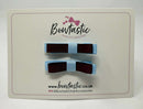 2 Inch Slide Bows - Burgundy & Blue Topaz - 2 Pack