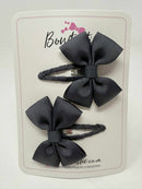 2.5 Inch Butterfly Snap Clip - Charcoal - 2 Pack