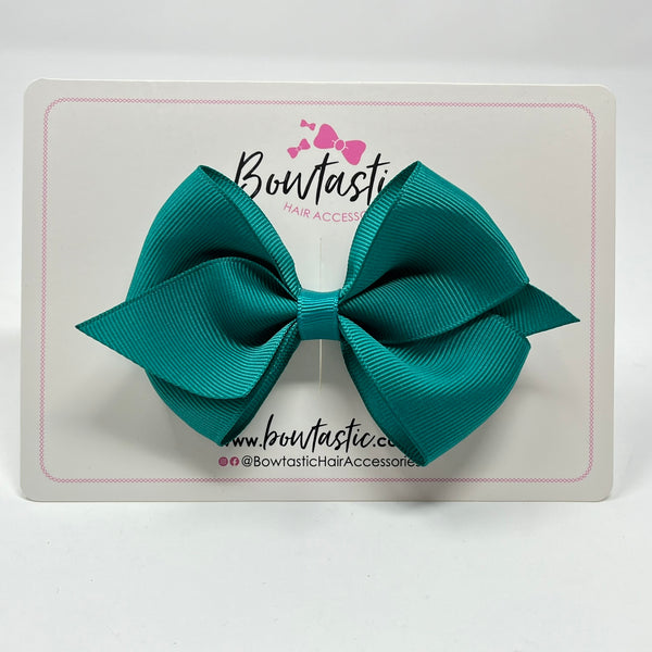4 Inch Flat Bow - Style 2 - Jade Green
