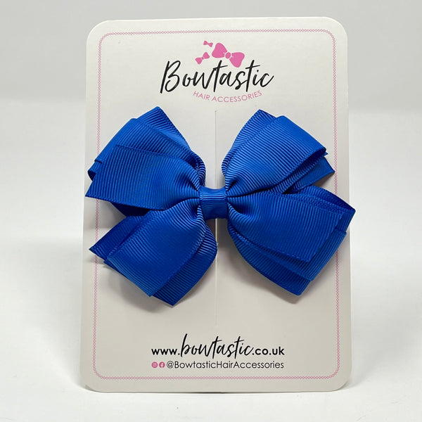 4 Inch 3 Layer Bow - Royal Blue