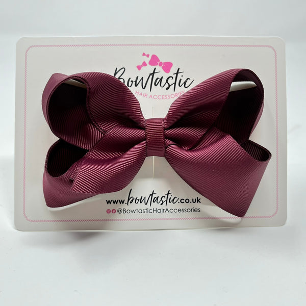 4 Inch Double Ribbon Bow - Burgundy