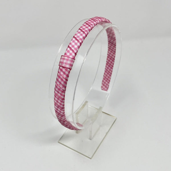 Interchangeable Alice Band - Pink Gingham