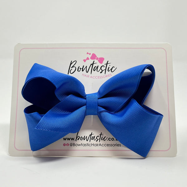 4 Inch Double Ribbon Bow - Royal Blue