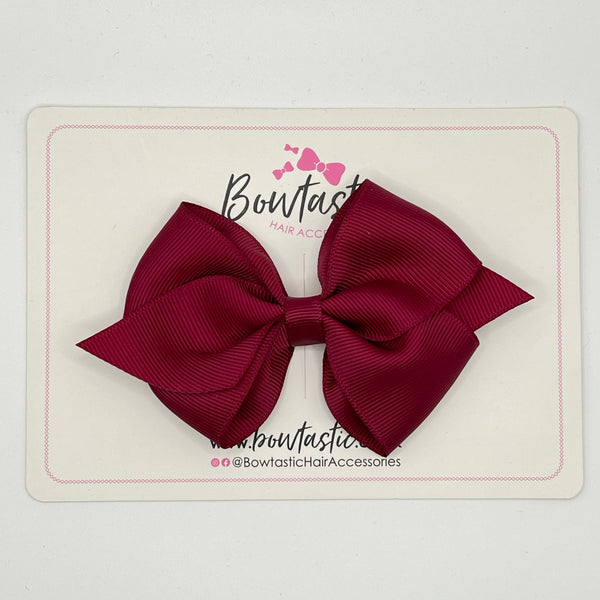 4 Inch Flat Bow - Style 2 - Wine