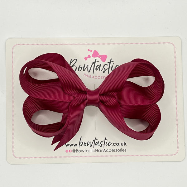 4.5 Inch 2 Layer Bow - Wine