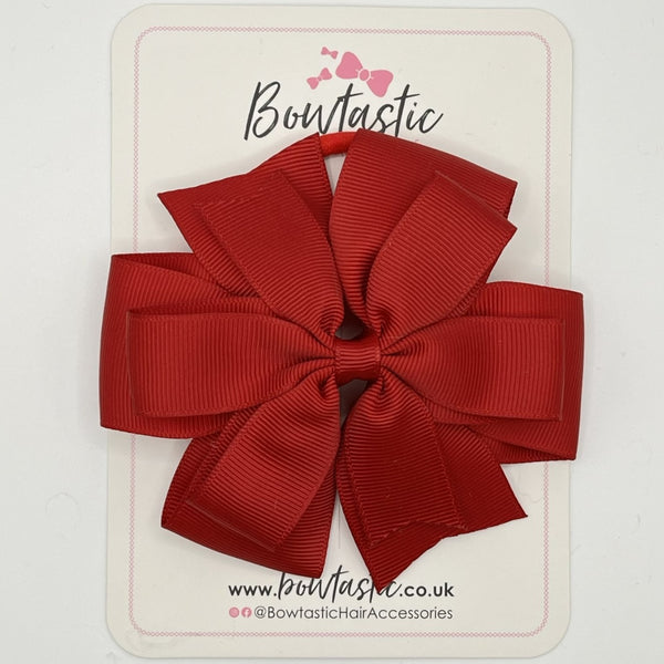 4.5 Inch Double Pinwheel Bobble - Scarlet Red