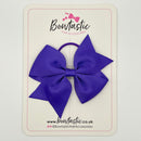 3.5 Inch Flat Bow Thin Elastic - Delphinium