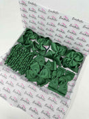 School Bundle - 5 Matching Pairs - Clips & Bobbles - Forest Green
