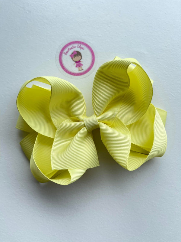 4.75 Inch Double Bow - Baby Maize
