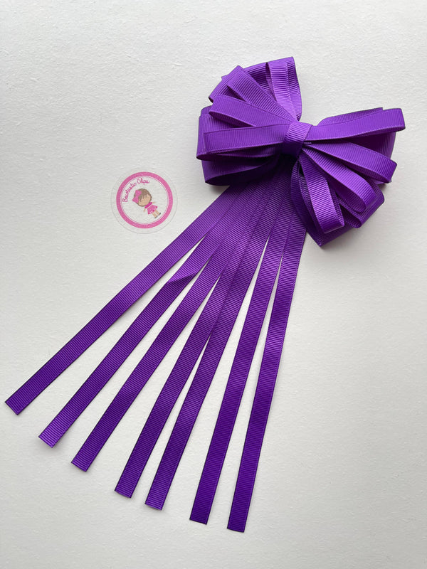 4 Inch Loop Tail Bow - Purple
