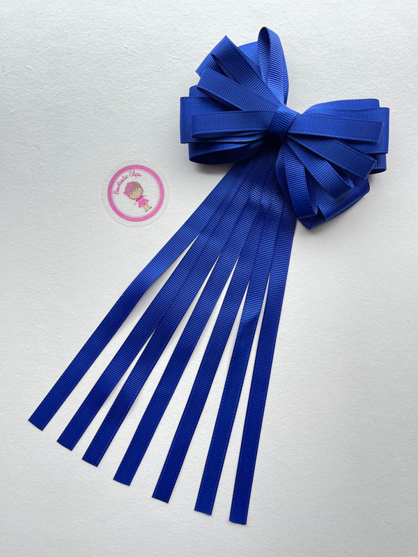 4 Inch Loop Tail Bow - Cobalt