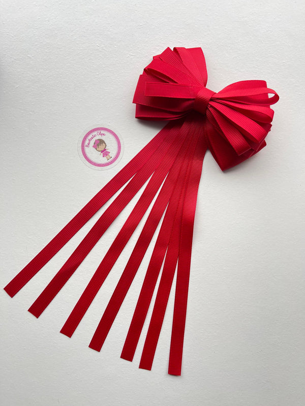 4 Inch Loop Tail Bow - Red