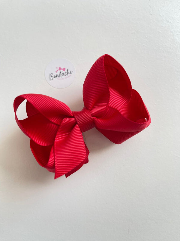 3.5 Inch 2 Layer Bow - Red