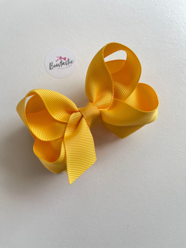 3.5 Inch 2 Layer Bow - Yellow Gold