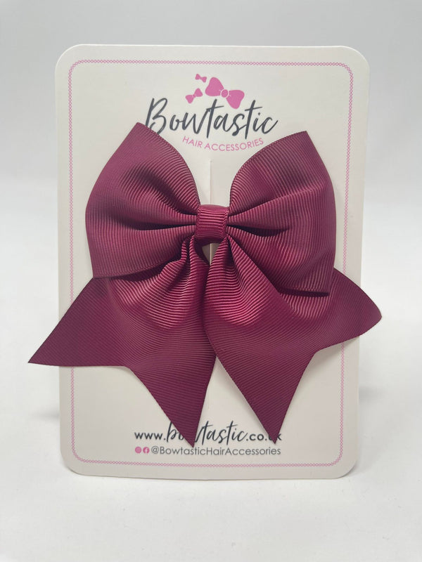 3.5 Inch Flat Tail Bow - Wine
