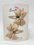 2.5 Inch Snap Clips - Tan - 2 Pack