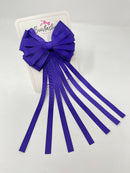 4 Inch Streamer Tail Bow - Regal Purple