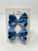 2 Inch Bow - Antique Blue - 2 Pack